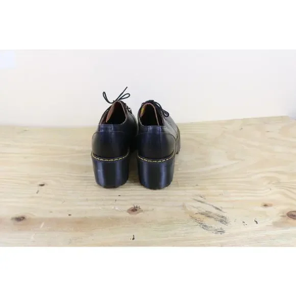 New Doc Dr Martens Shoes Womens 9 Black Leather Leona LO Oxfords - Picture 3 of 6
